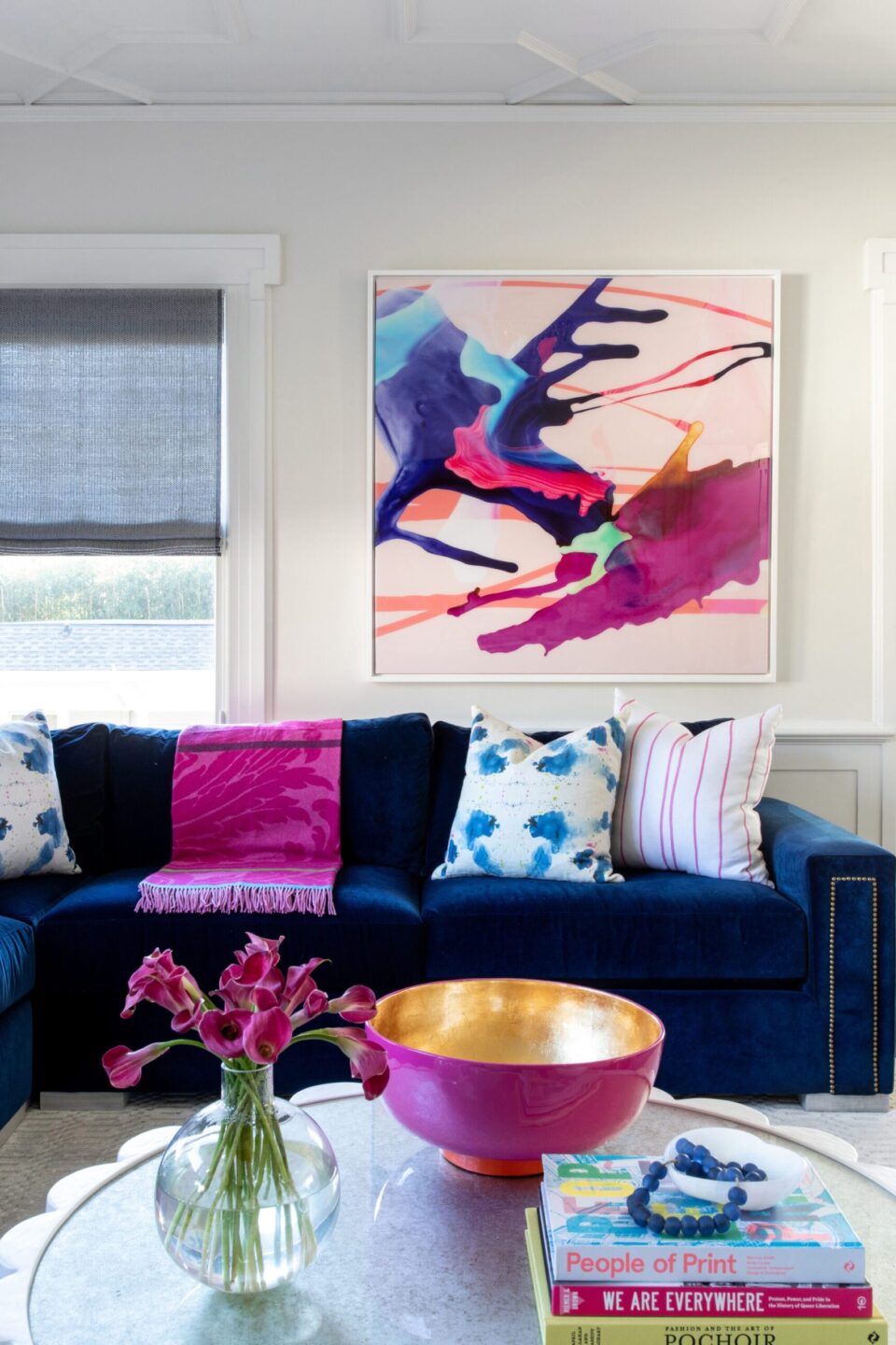 Maplewood Nj Purple Blue Pink Living Room