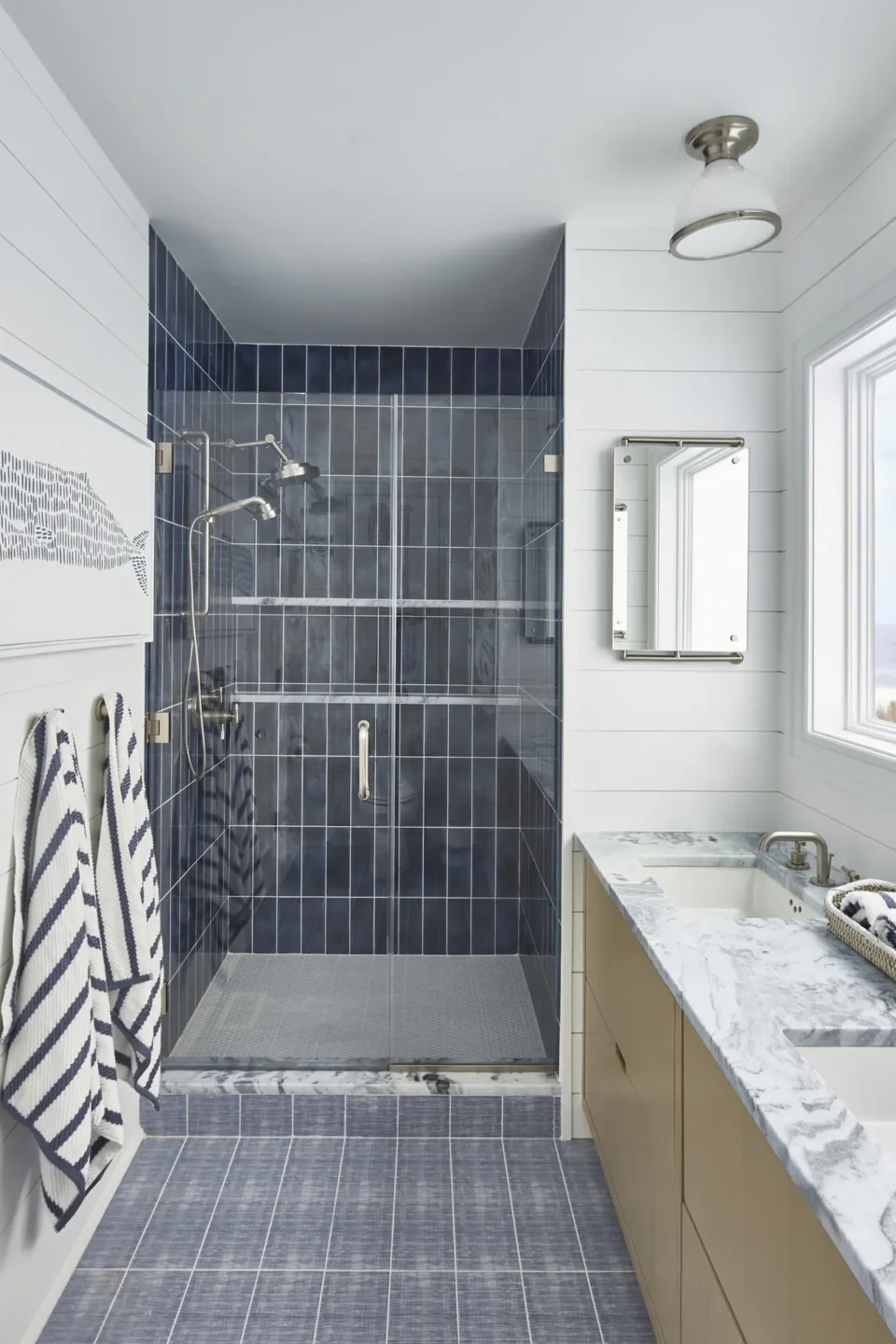 Bathroom Design Blue And White Long Beach Island Nj
