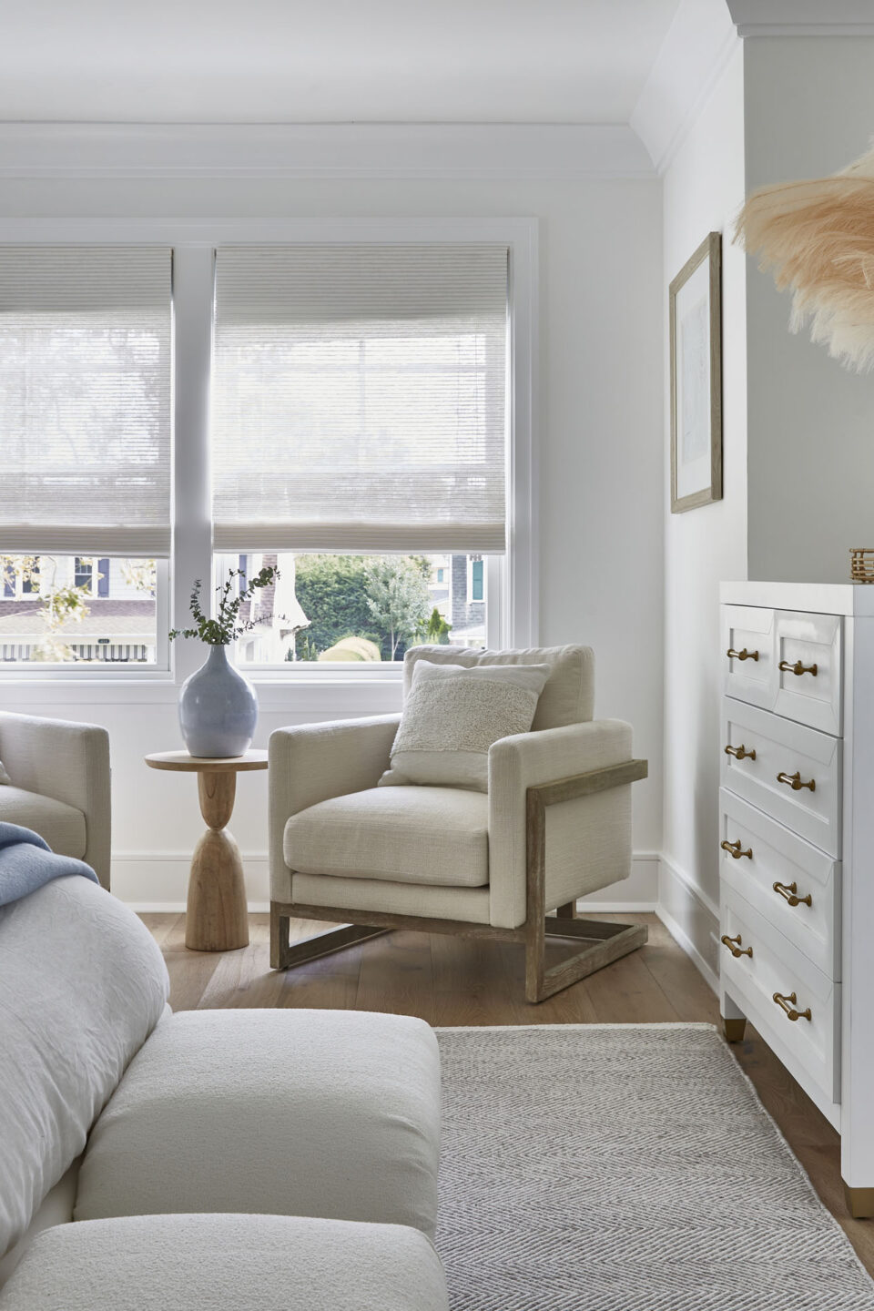 Beach House Primary Bedroom Design White