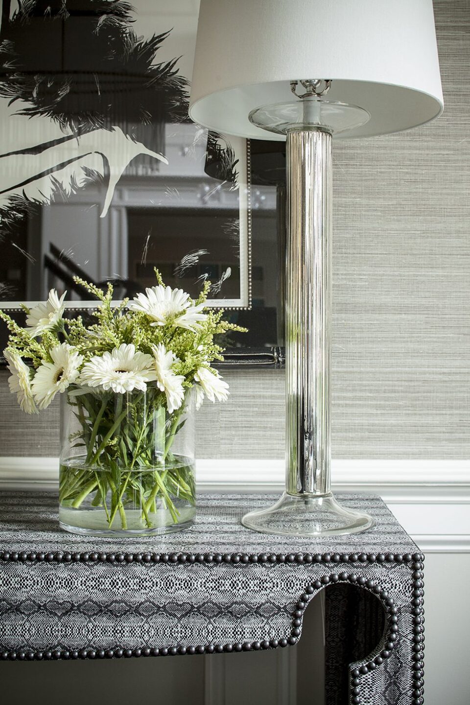 Black And White Console Table Dining Room