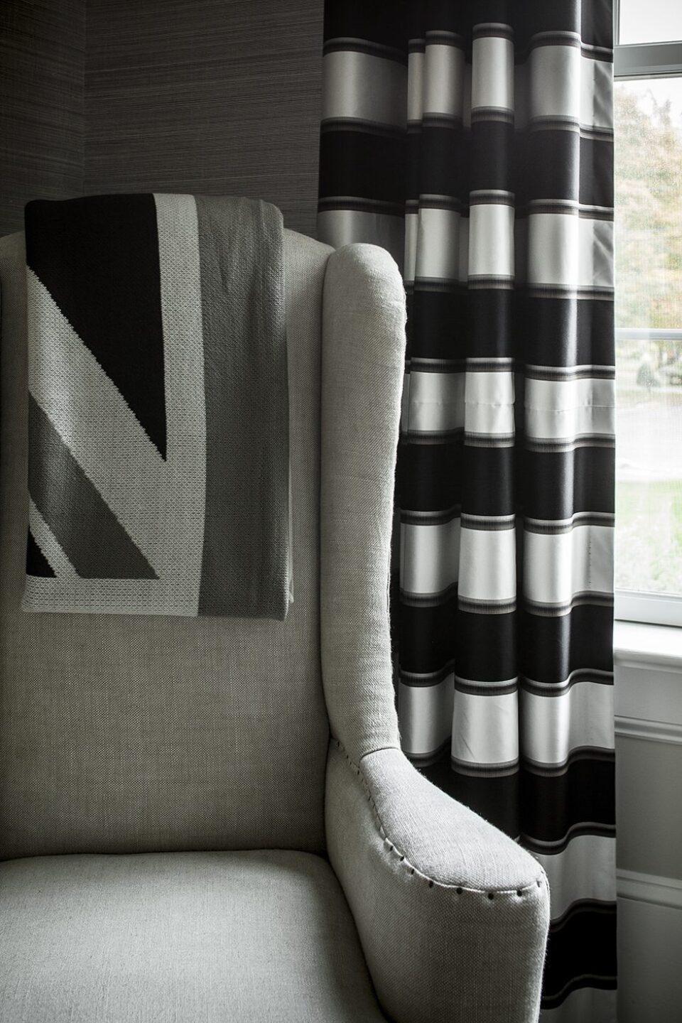 Black And White Stripe Window Treatments