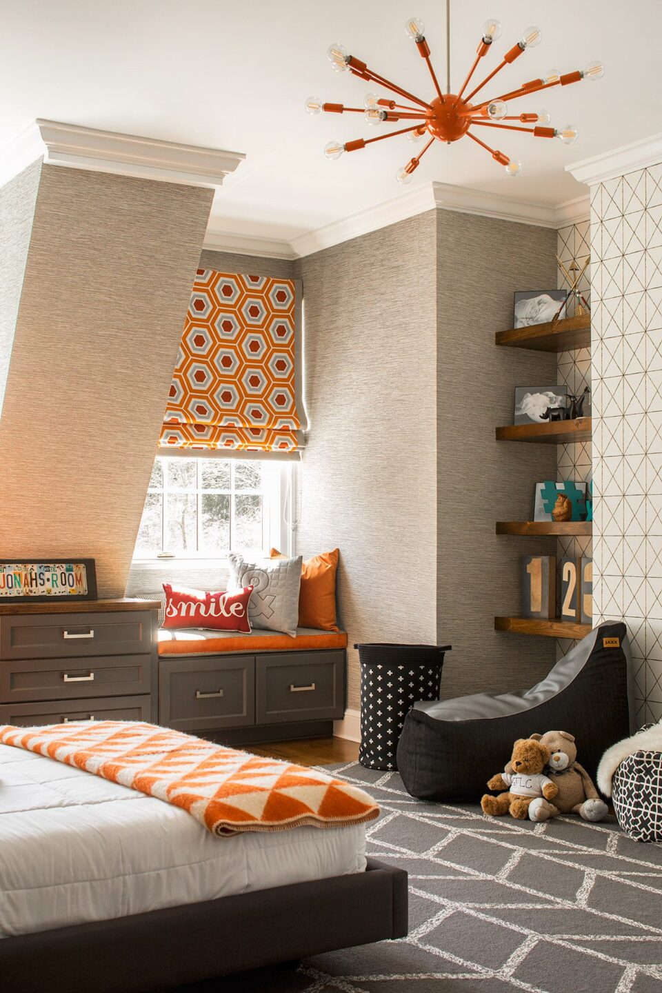 Boys Bedroom Design Orange