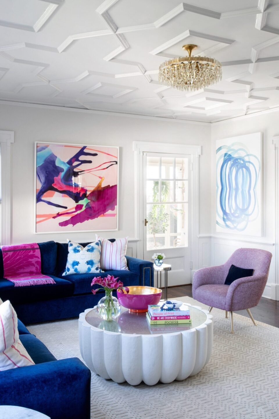 Colorful Living Room Design Maplewood Nj