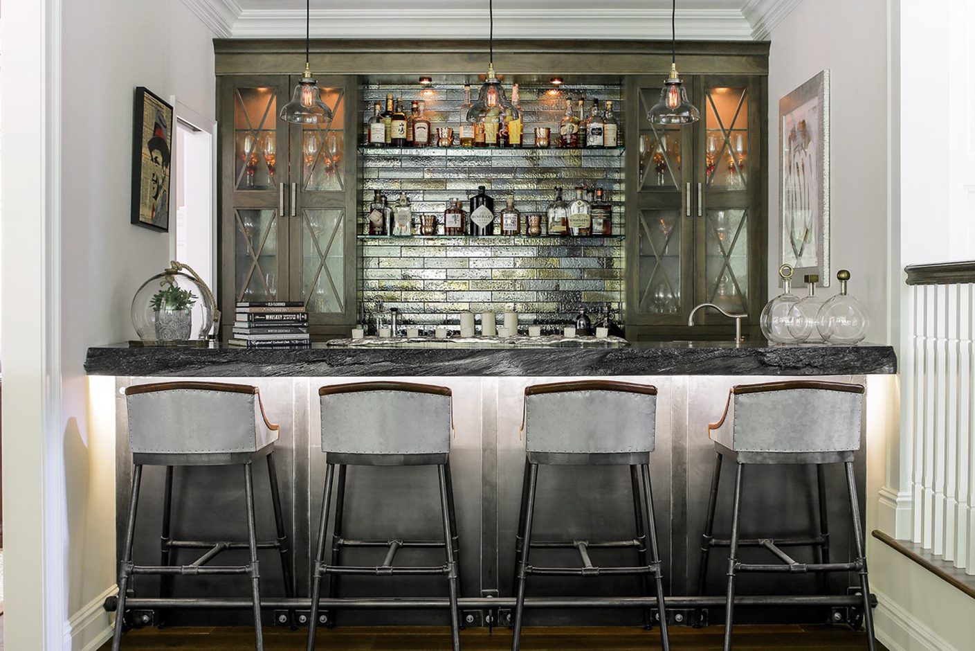 Custom Home Bar Design Mountain Lakes Nj