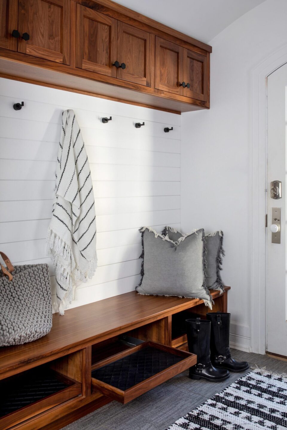 Custom Storage In Mudroom Montclair Nj