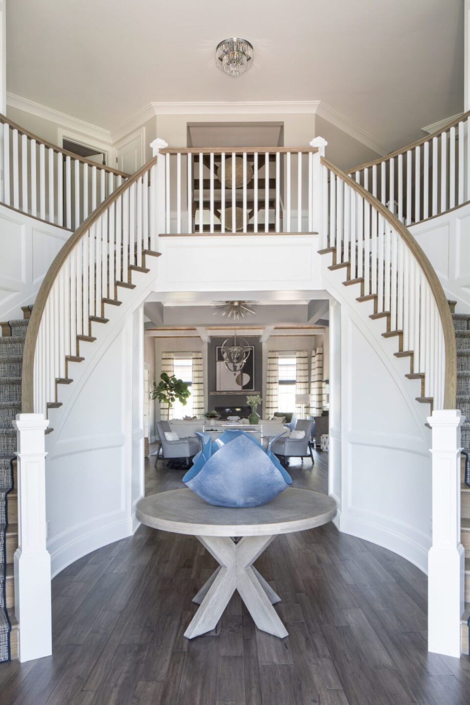 Entryway Two Staircases Lincroft Nj