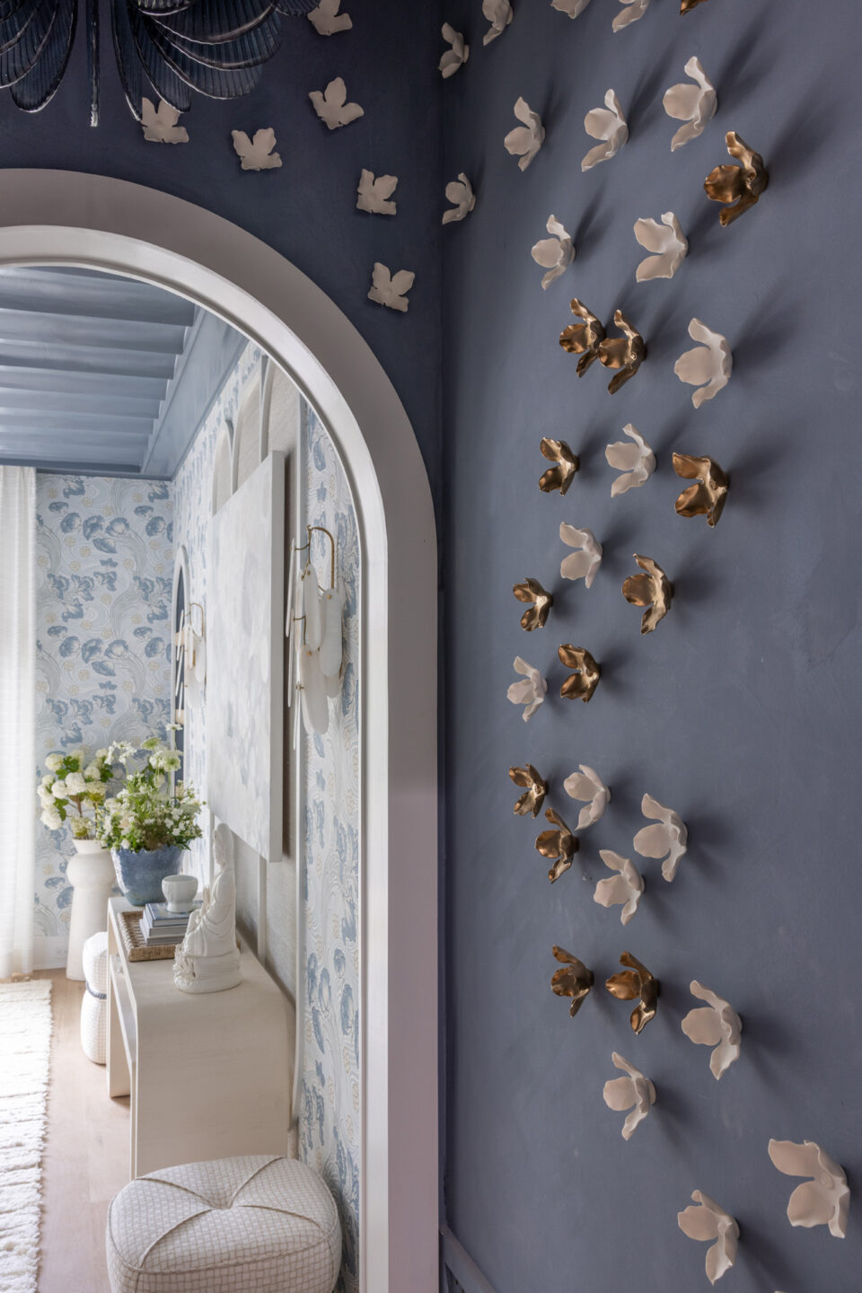 Flowers On Wall Bedroom Art