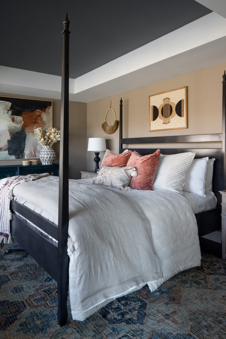 Four Poster Bed Black Frame