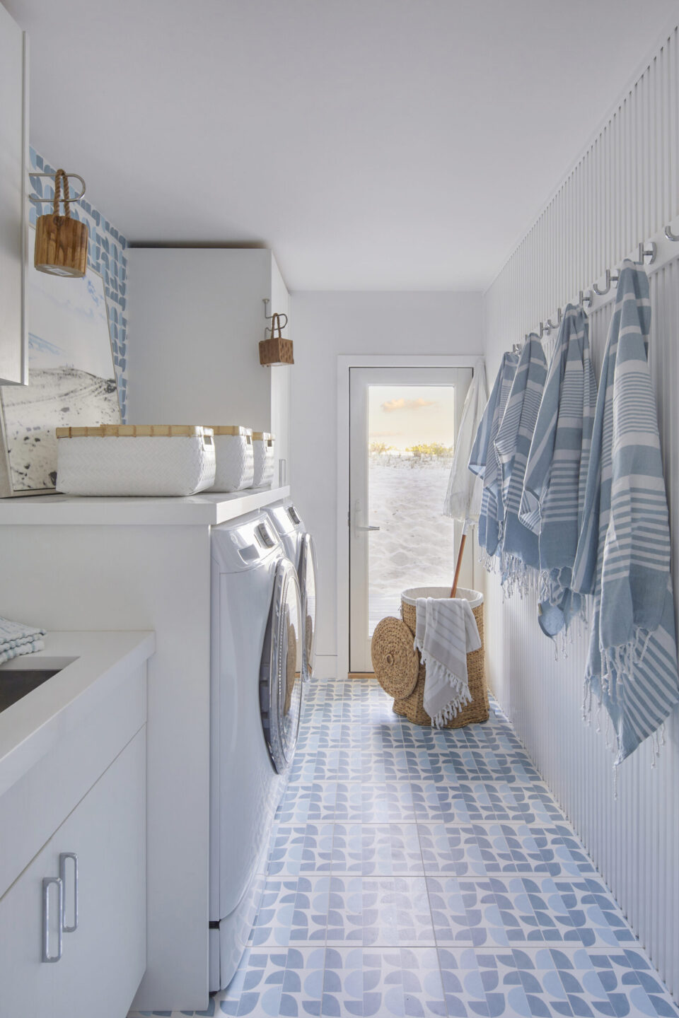 Jersey Shore Beach House Laundry Room Design