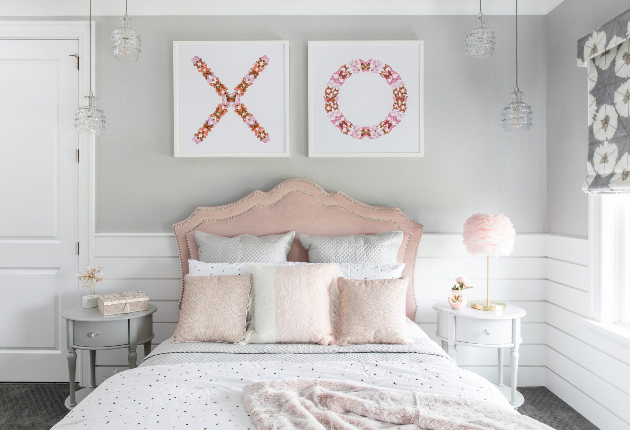 K+co Living Pink And White Bedroom Design