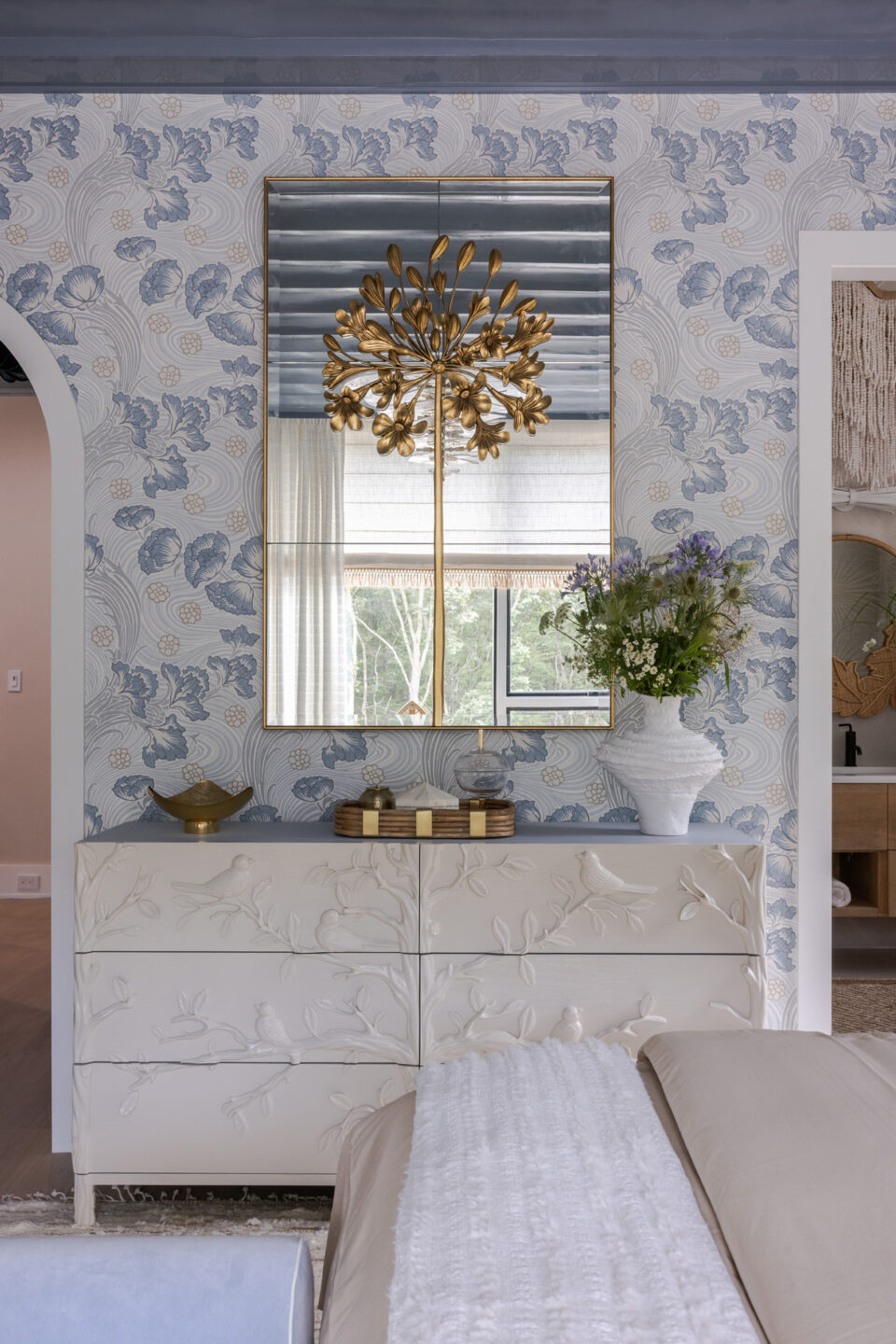 K+co Living Bedroom Dresser With Bird Relief