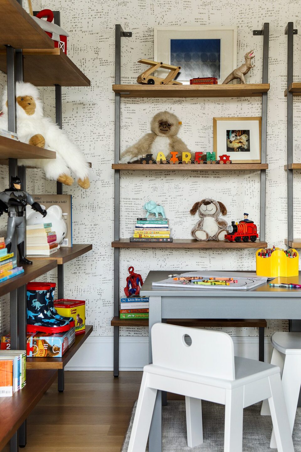 Kids Bedroom Playroom Shelves Of Toys