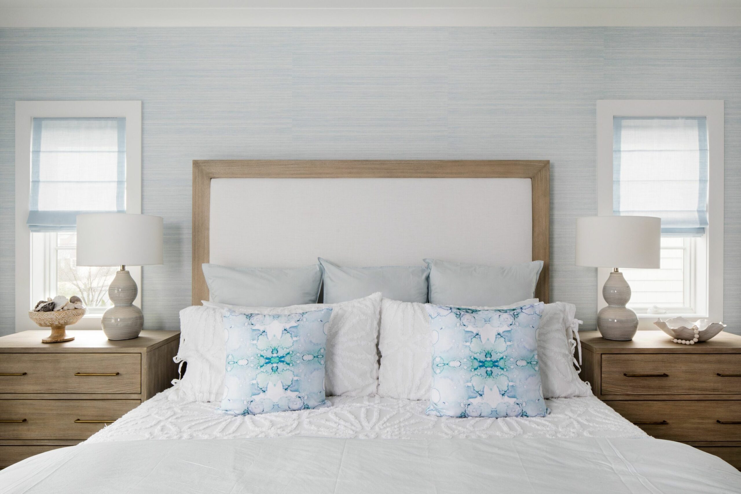 Light Blue And White Bedroom Beach House