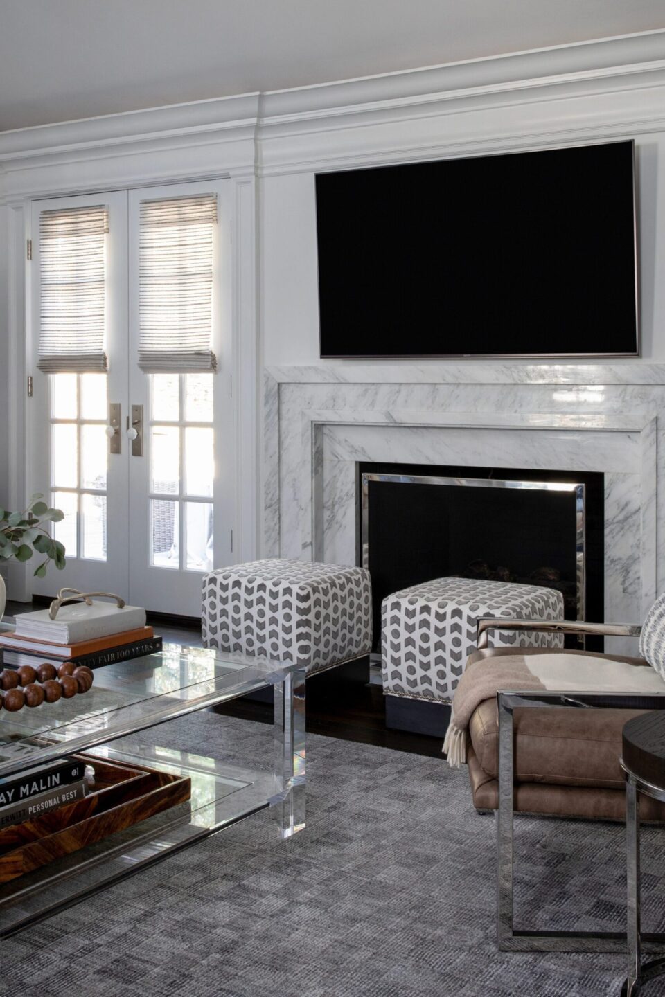 Marble Fireplace Montclair Nj Living Room