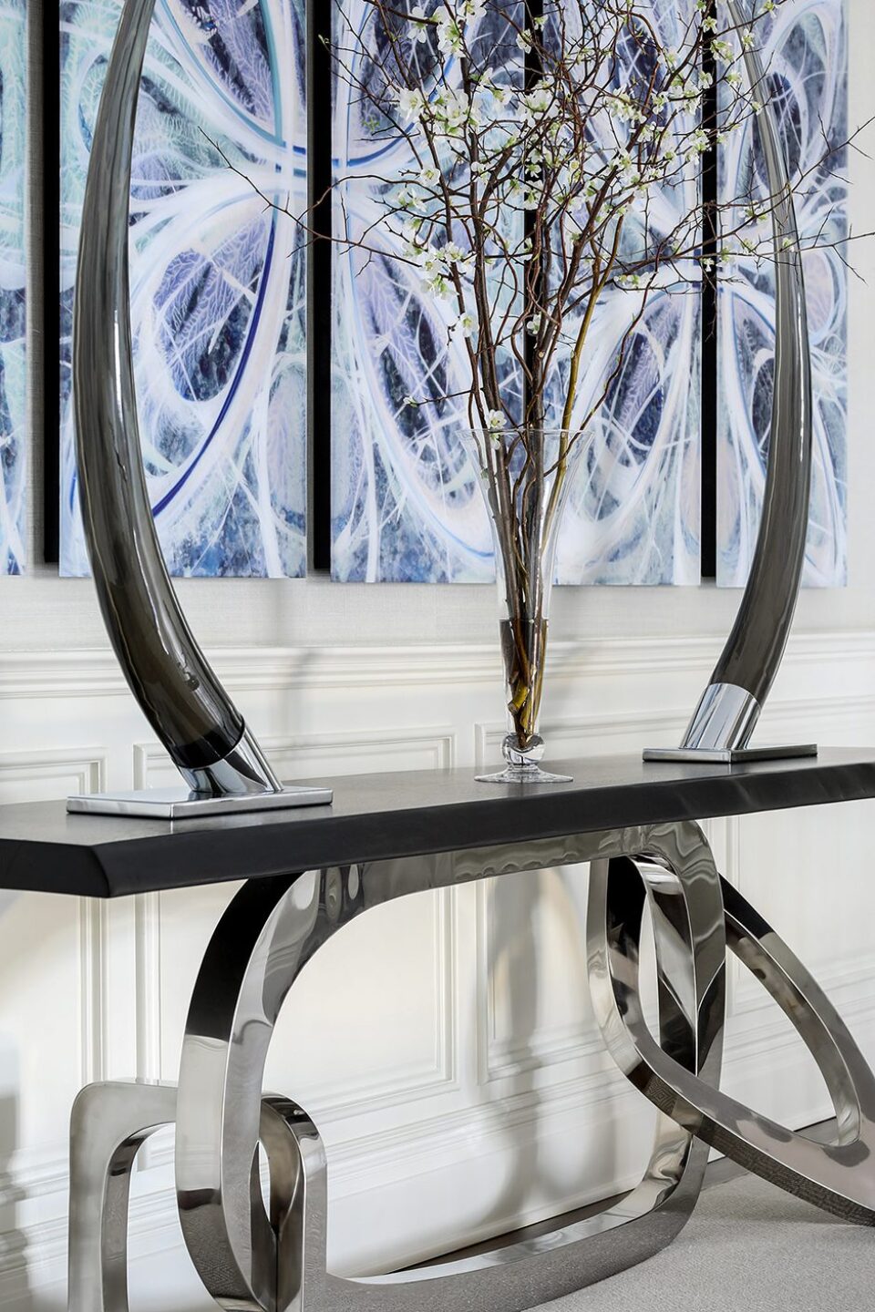 Modern Art Table With Horns Art