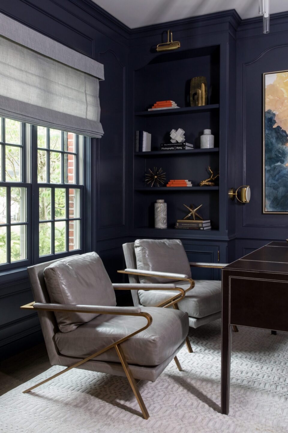 Office Design Monochromatic Blue