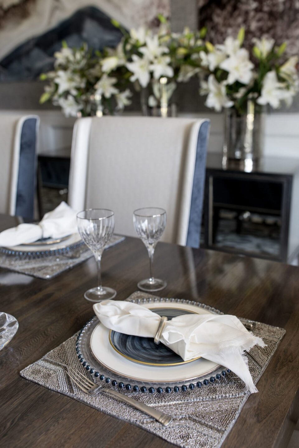 Place Setting On Dining Room Table