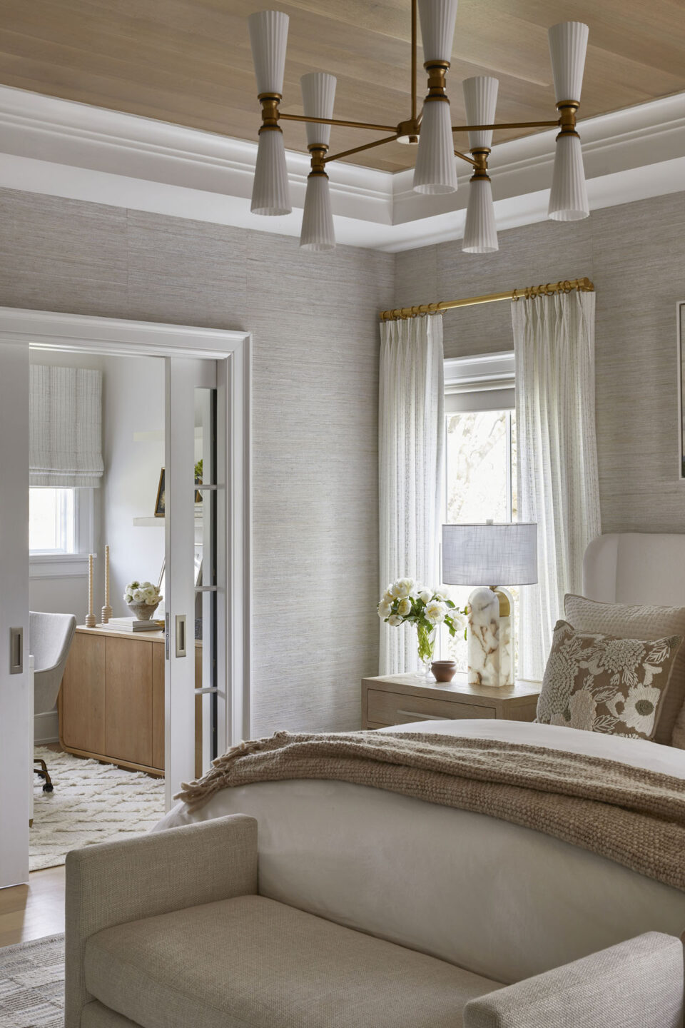 Primary Bedroom Interior Design With Attached Home Office