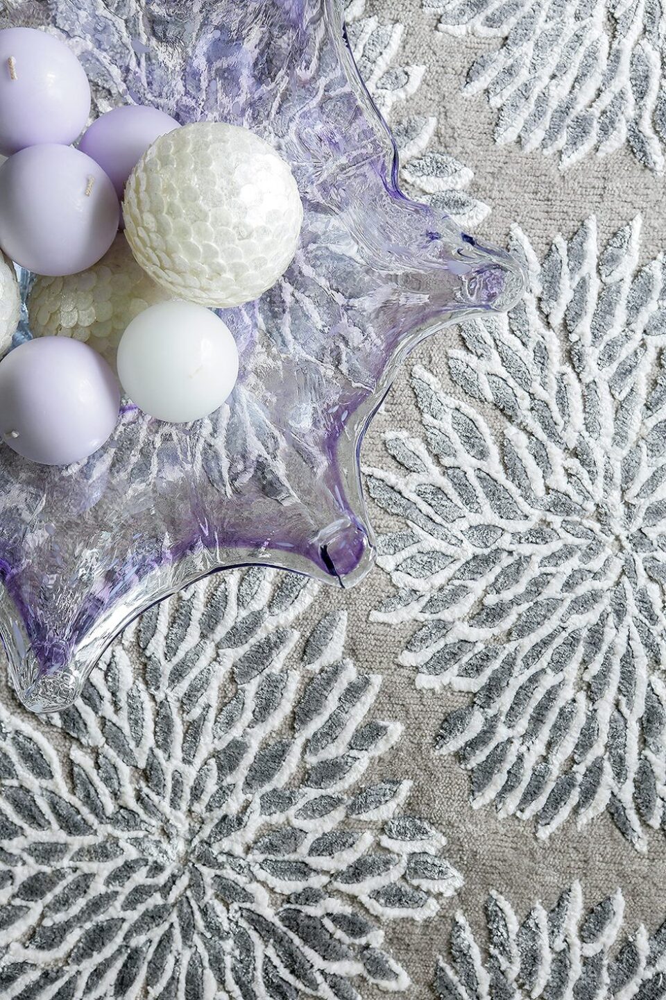 Purple Glass Bowl Detail