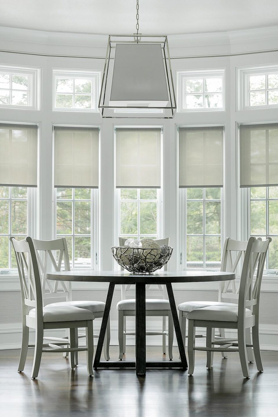 Round Dining Table Window Treatments
