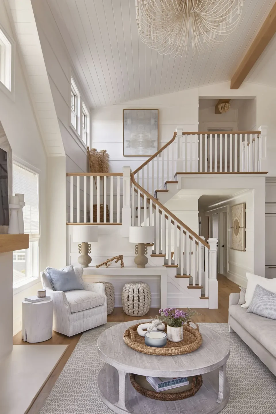 Staircase In Living Room Home Layout
