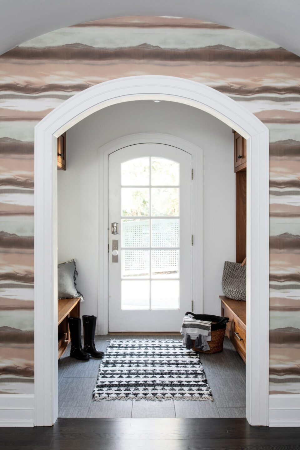 Wallpaper Accent Wall Pink Brown
