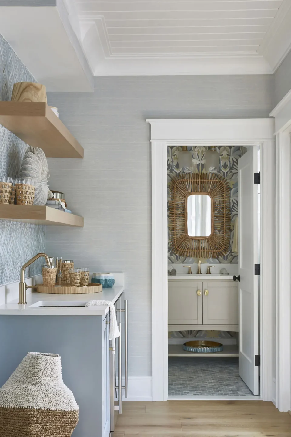 Wet Bar And Powder Room Avalon Nj
