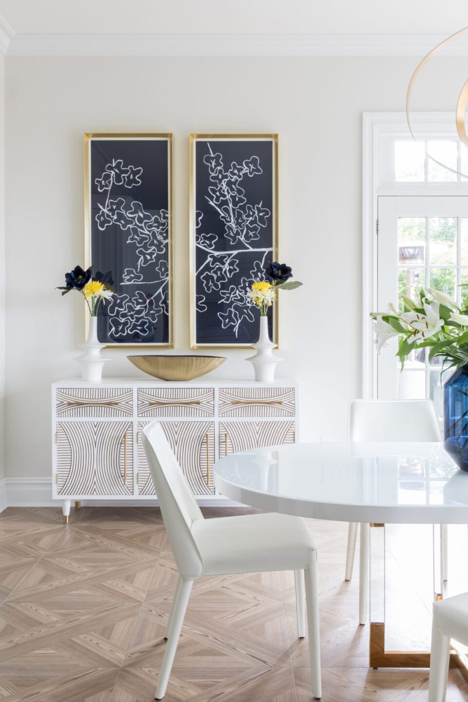 White Dining Table With White Chairs
