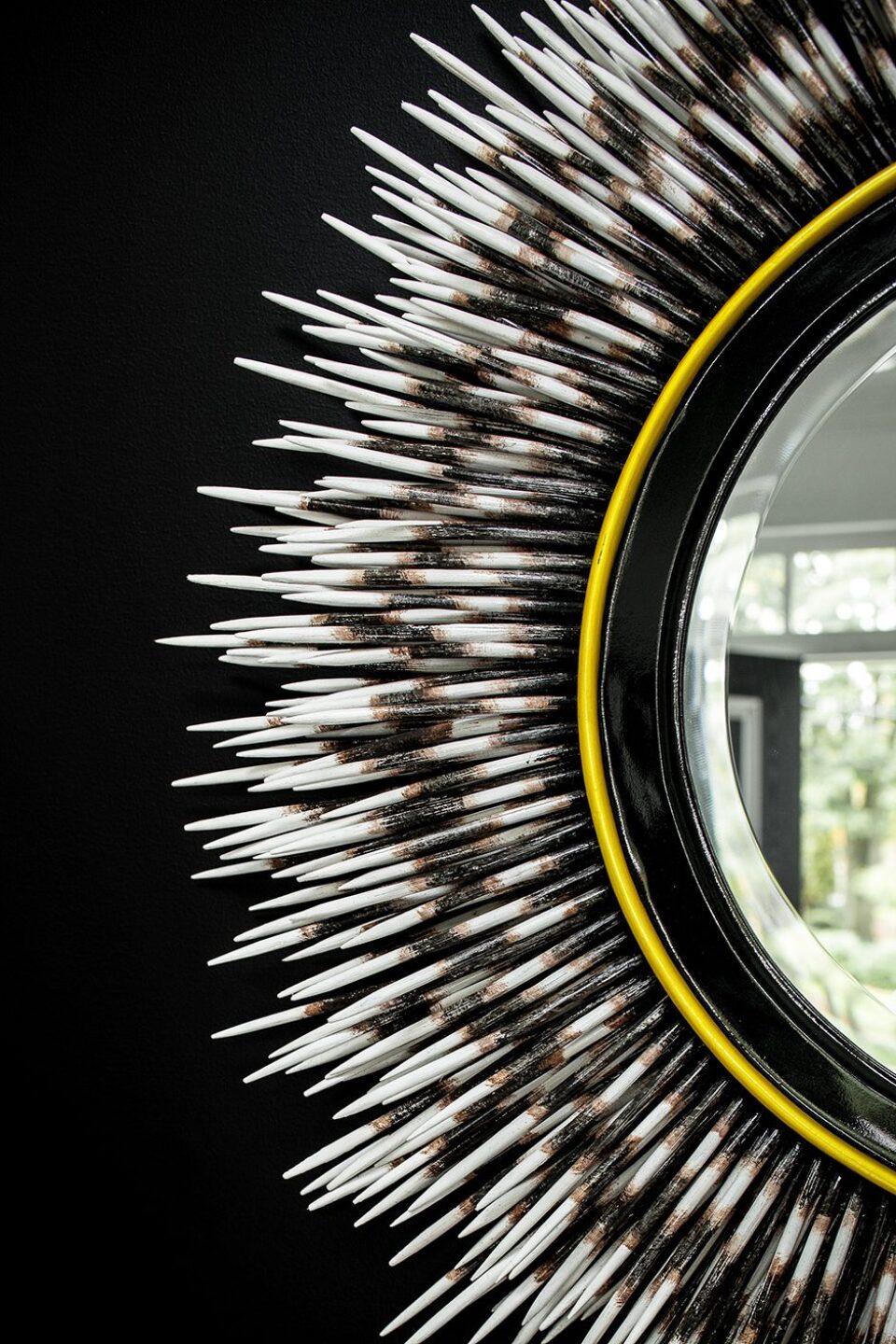 Yellow Black Mirror Detail Livingston Nj