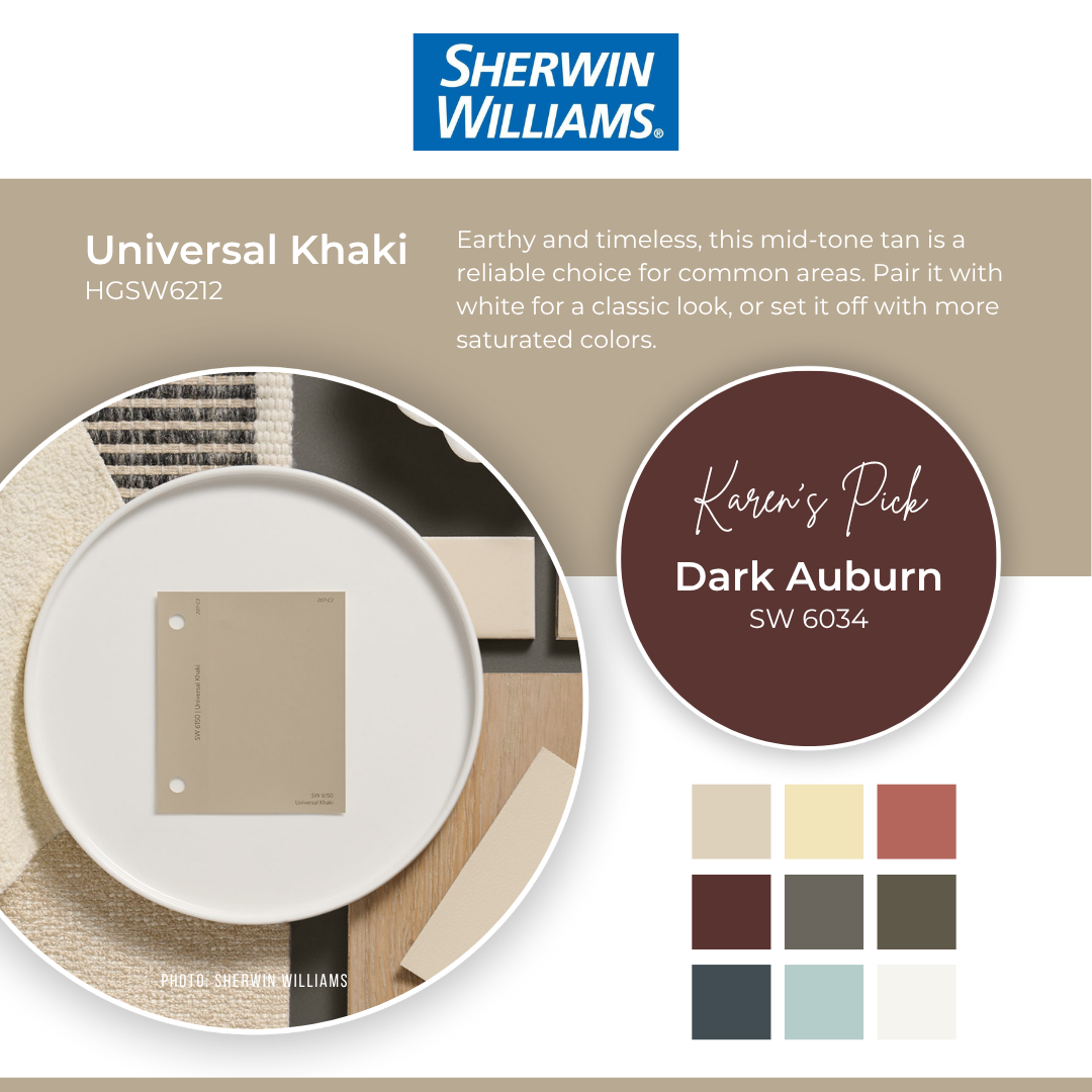 K+co Living Color Selection Sherwin Williams Universal Khaki