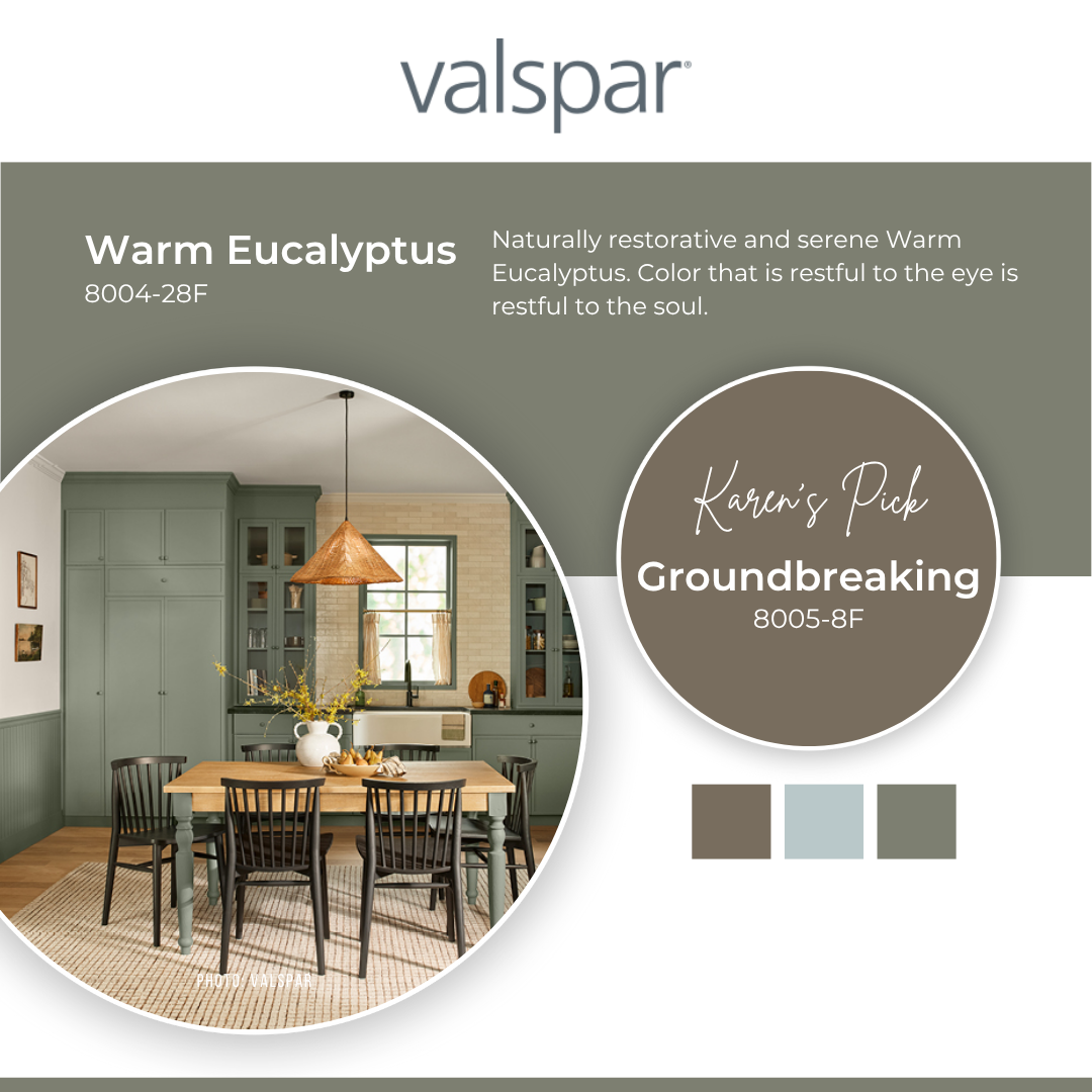 K+co Living Color Selection Valspar Warm Eucalyptus